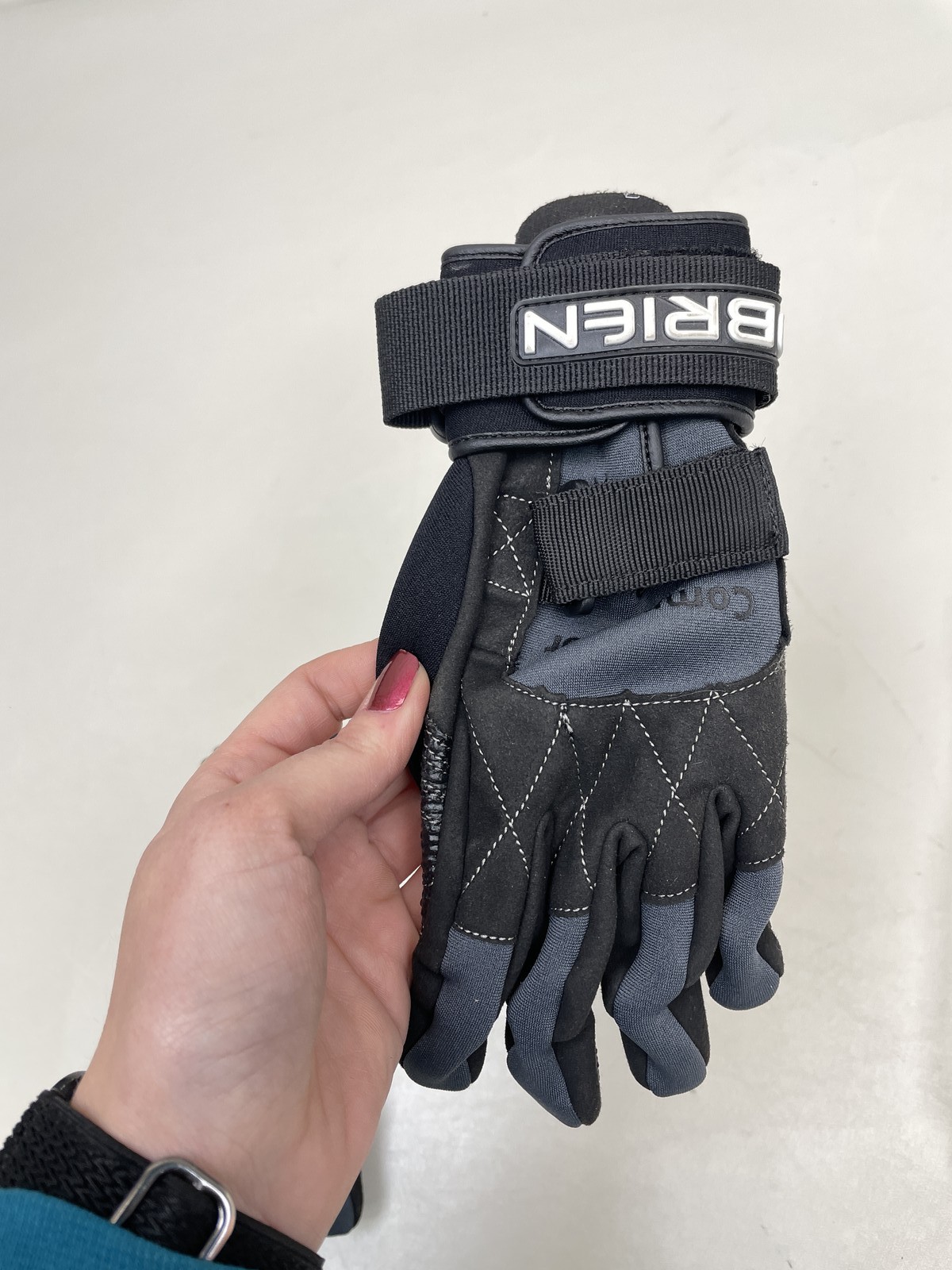 O’BRIEN COMPETITOR WATERSKI GLOVES BLACK / GRAY 2142304 SIZE SMALL WATERSPORTS