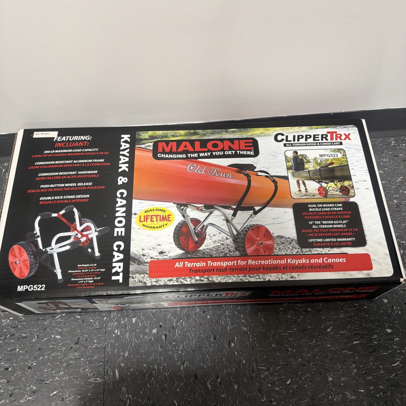 Malone Clippertrx All Terrain Kayak Canoe Cart MPG522