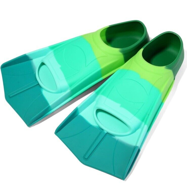 Kids Swim Fins,Short Youth Swimming Flippers for Pool Lap X-Small Forest