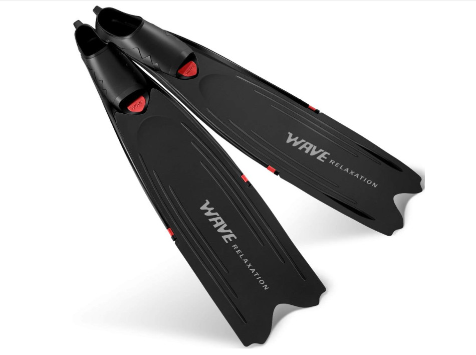Wave Long Blade Diving Fins Full Pocket Size 5.5-6.5 New In Bag