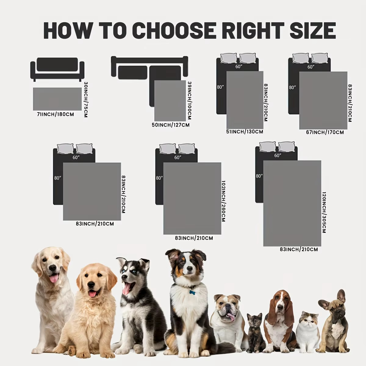 Anti Leaking & Non-Slip Dog Bed Cover,Pet Blanket Sofa Pet Bed Mat,Mattress Prot