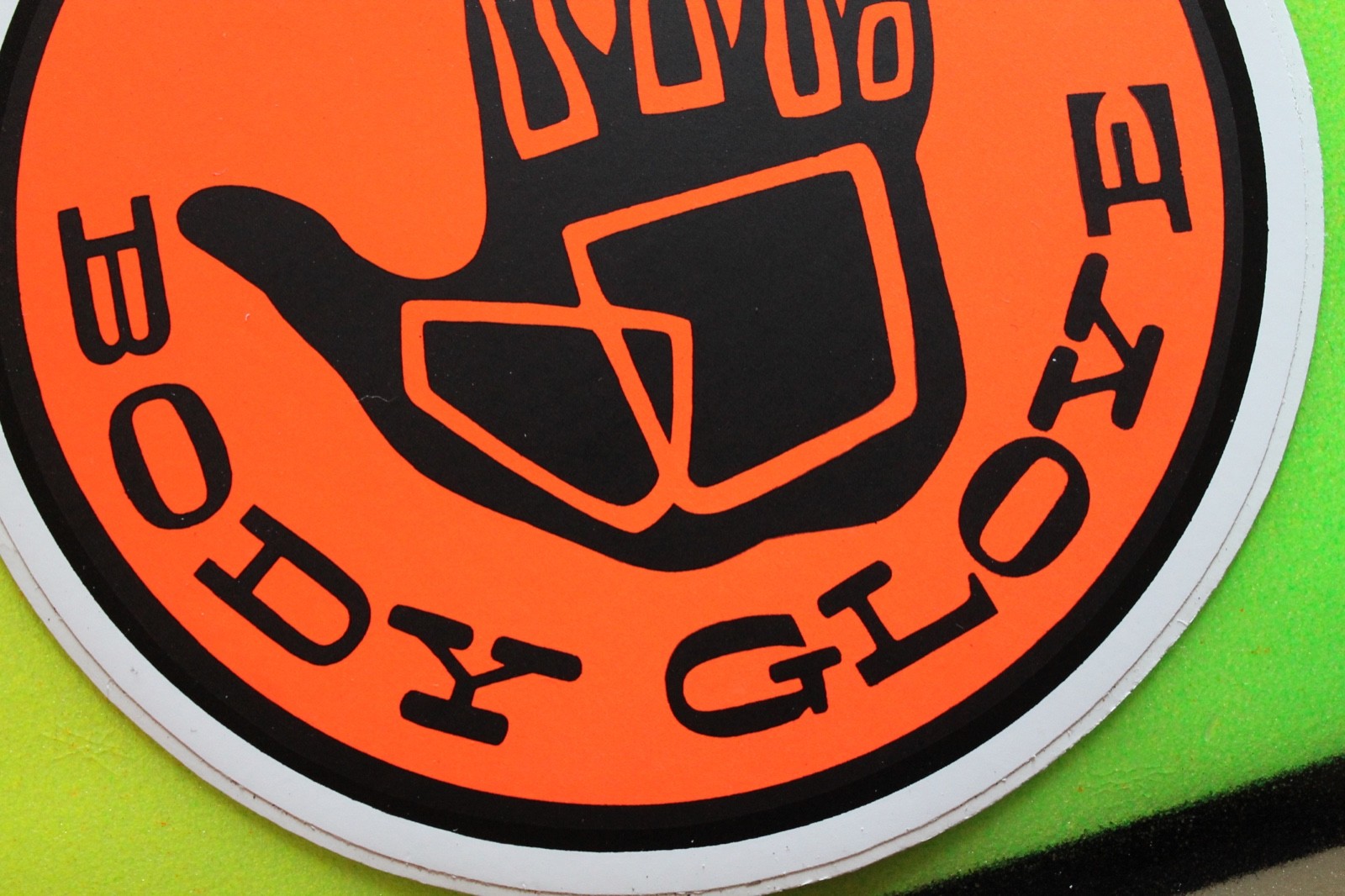Body Glove Surfboards Wetsuits Neon 80’s Hand Orange Vintage Surfing STICKER