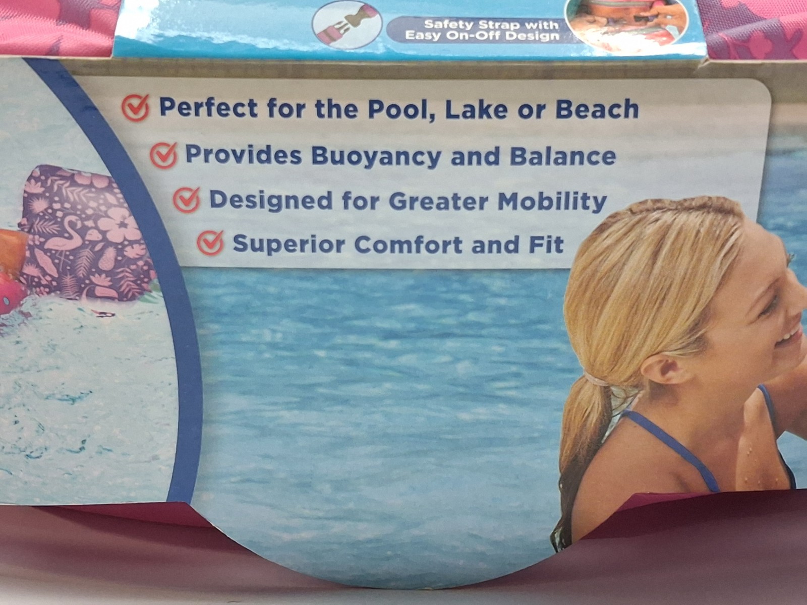 SwimSchool Ultra-Fit Tot Swimmer Float Level 3 Age 4-6 Years Pink 50LBS Max New