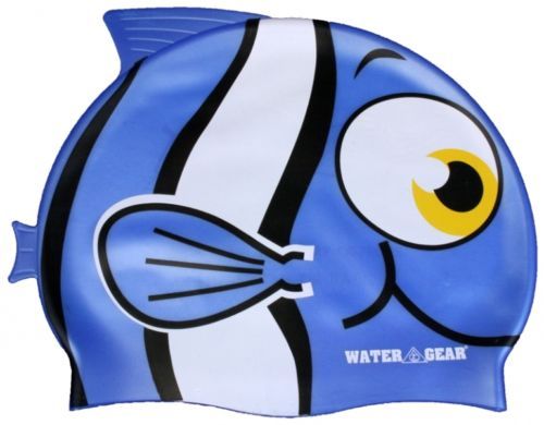 CRITTER Learn to Swim Cap Animals Silicone Kids Swimming Fish Cat Bear 39700 NEW