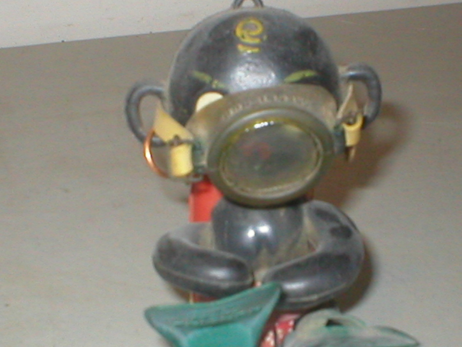 Vintage 60s Cressi Rondine Scuba Diver Mascot plastic & rubber Made in Italy