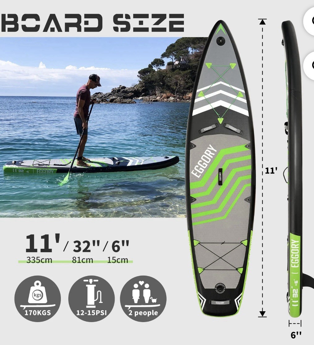 Tablas de Remo Inflables de 11 ft Tabla de Remo de Pie con Accesorios Premium
