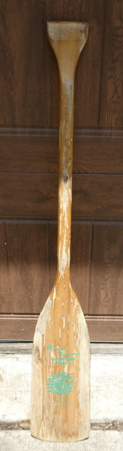 Indian Head Wood Canoe Paddle/Oar Green Paint 42″
