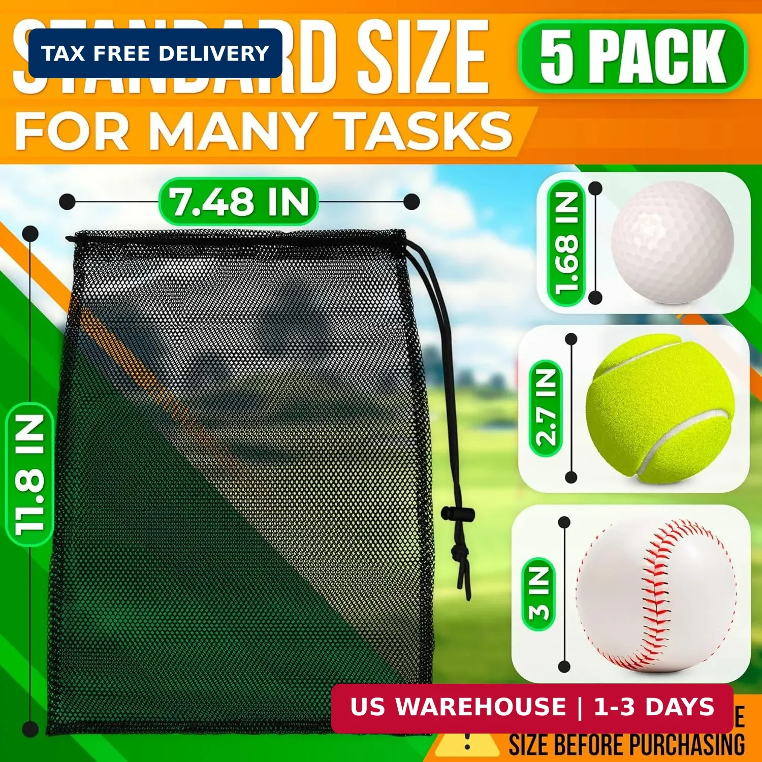 5Pcs Small Mesh Bags Drawstring Black Nylon – 11.8×7.48″ Secure Cinch-Top, Mesh