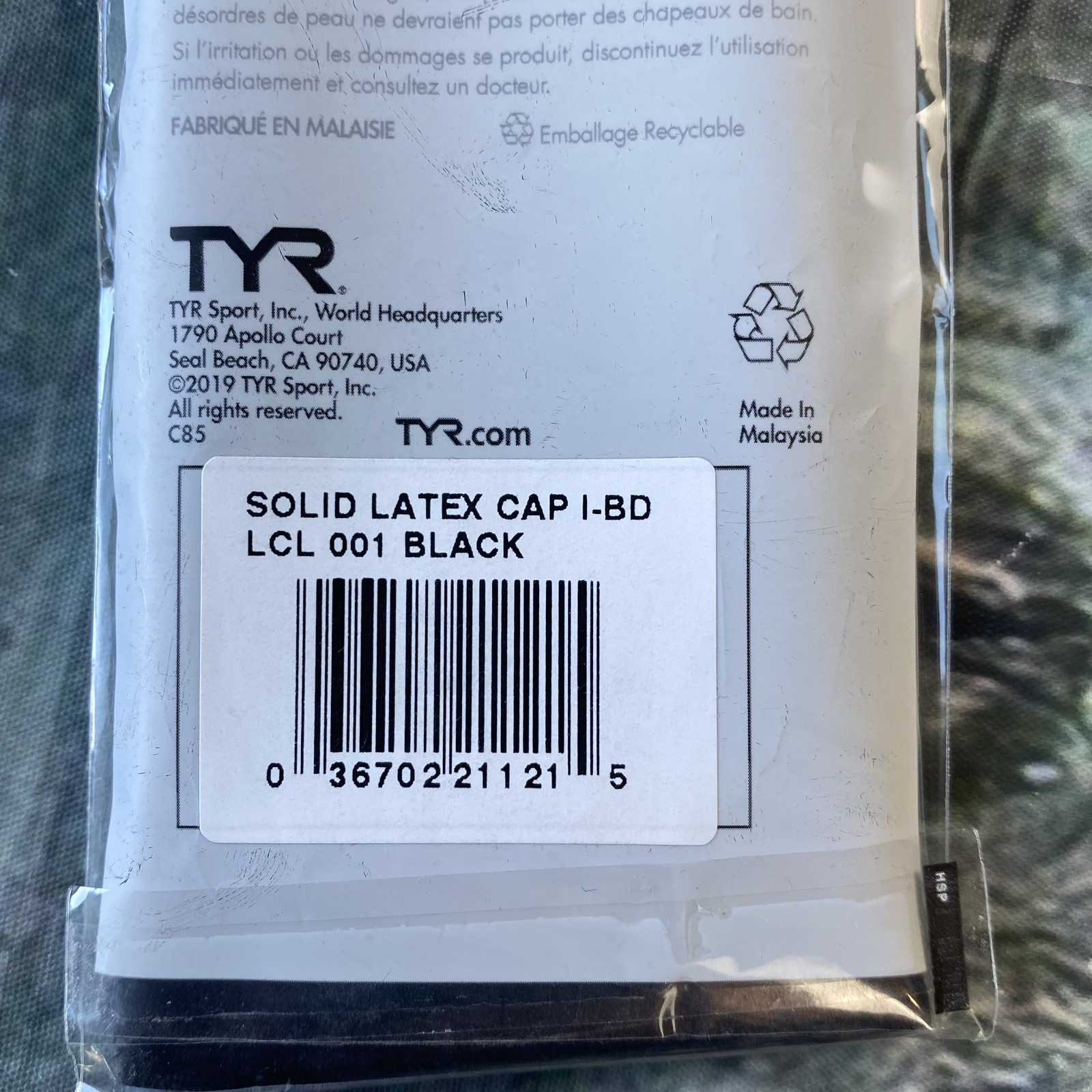 NIP Sealed Lot of 4 TYR Adult Swim Cap 100% Latex Solid Black Anti Roll Edge 16+