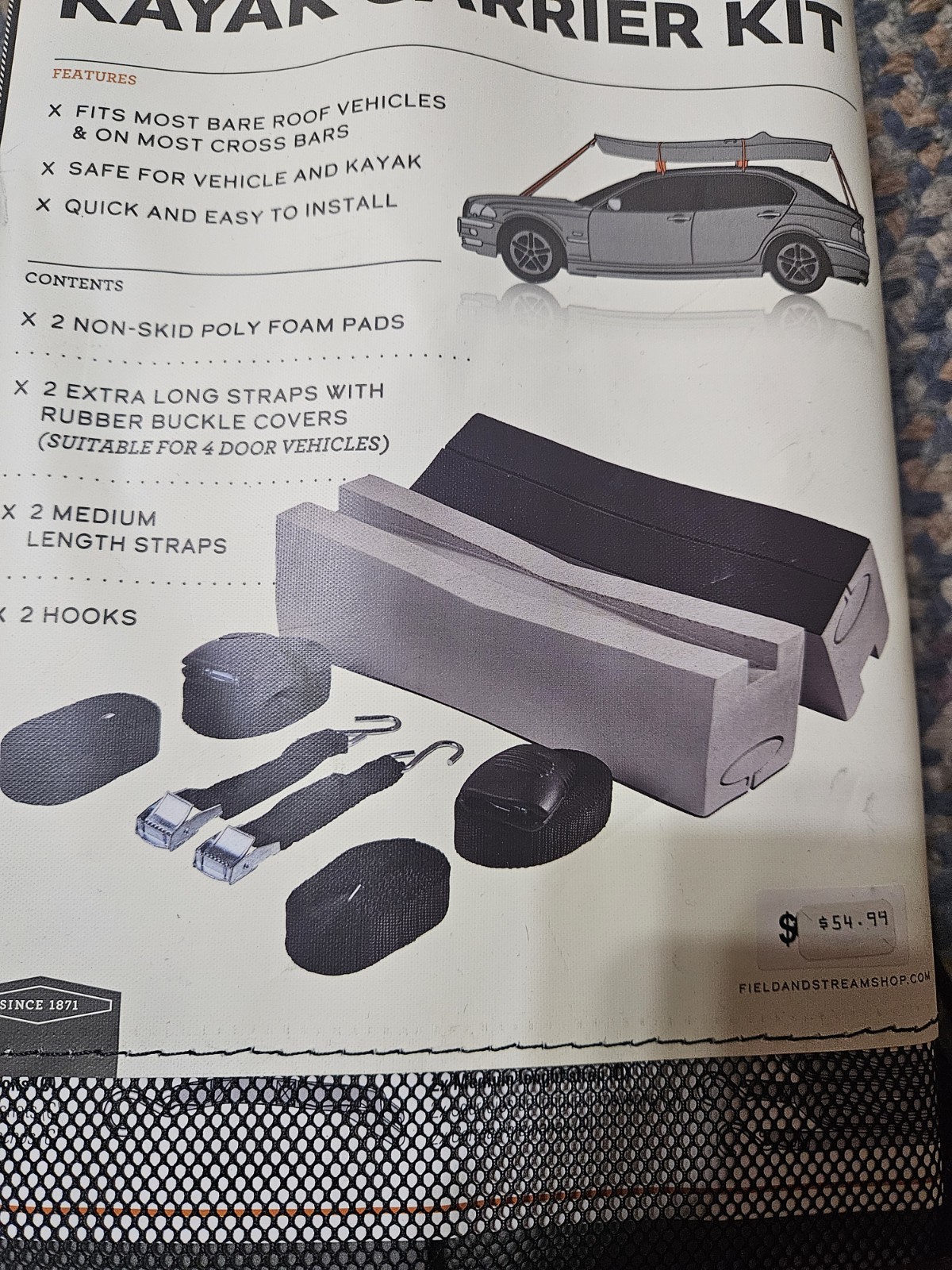 Field & Stream Deluxe Kayak Carrier Kit
