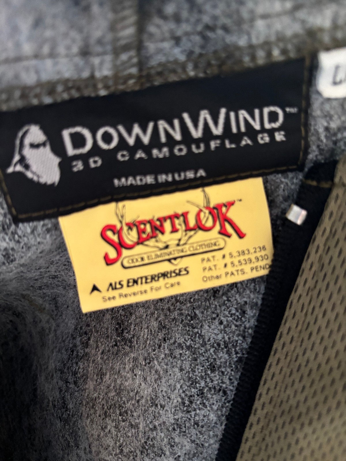 DOWNWIND 3D CAMAFLOUGE FULL BODY HUNTING OUTFIT MENS L/XL SCENTLOK NWT