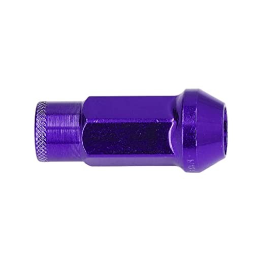 20PCS M12x1.25 Wheel Lug Nuts, for, Chrome Plated Steel, Hex Design, Purple