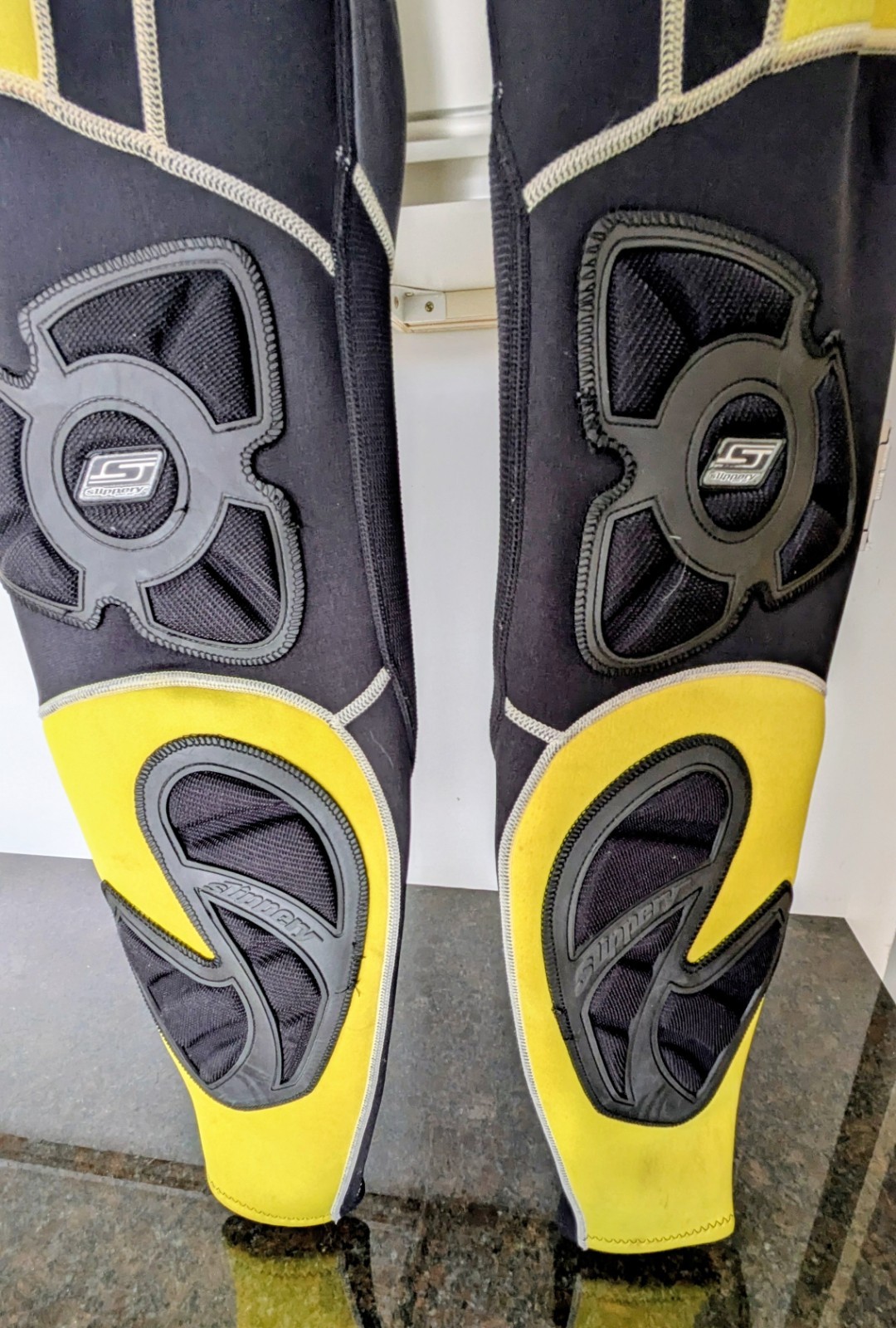 Four Piece Slippery When Wet Formula Wetsuit. Includes Shoes And Gloves.