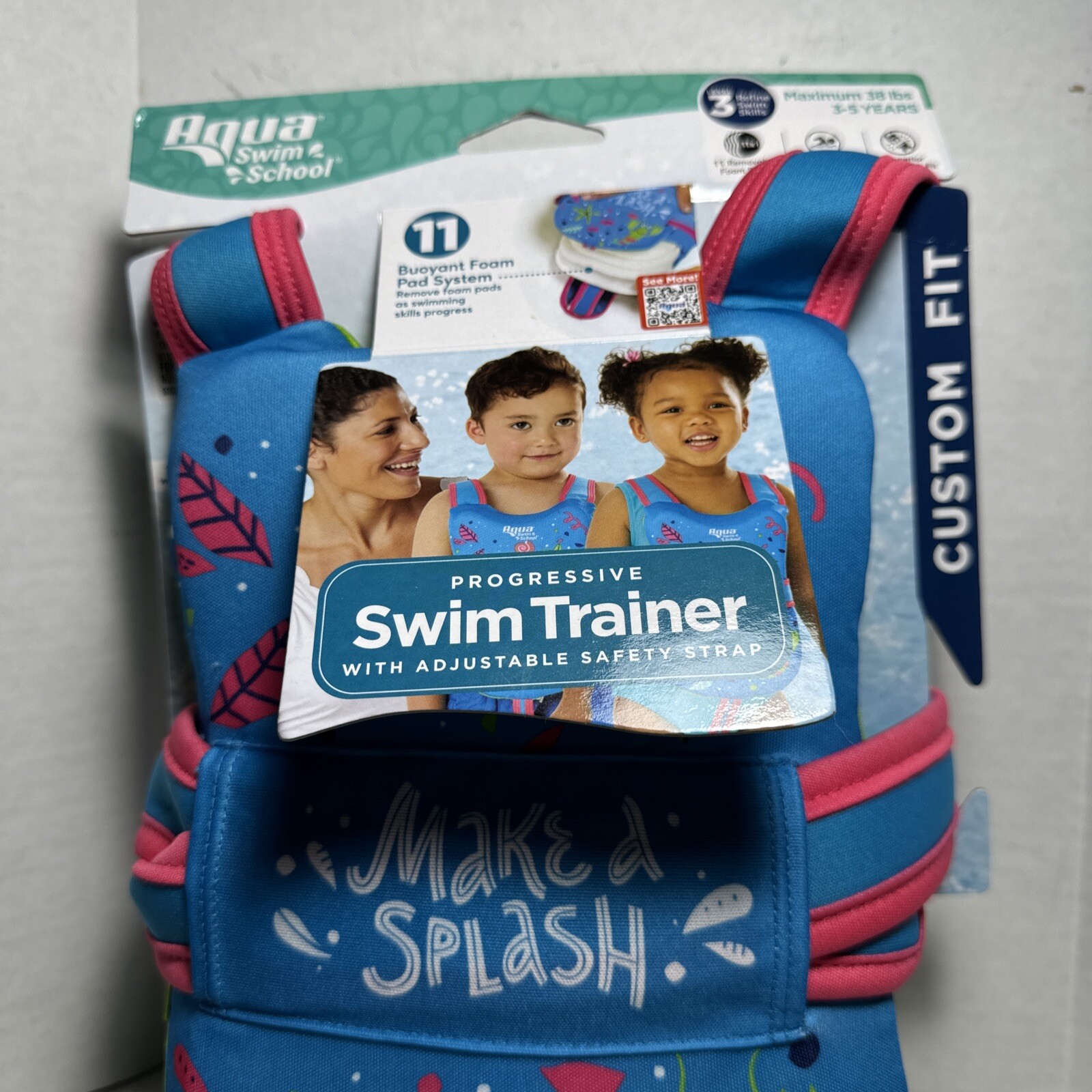 Progressive Swim Trainer Aqua Swim School Level 3 -38 Lbs Max 3-5 Years