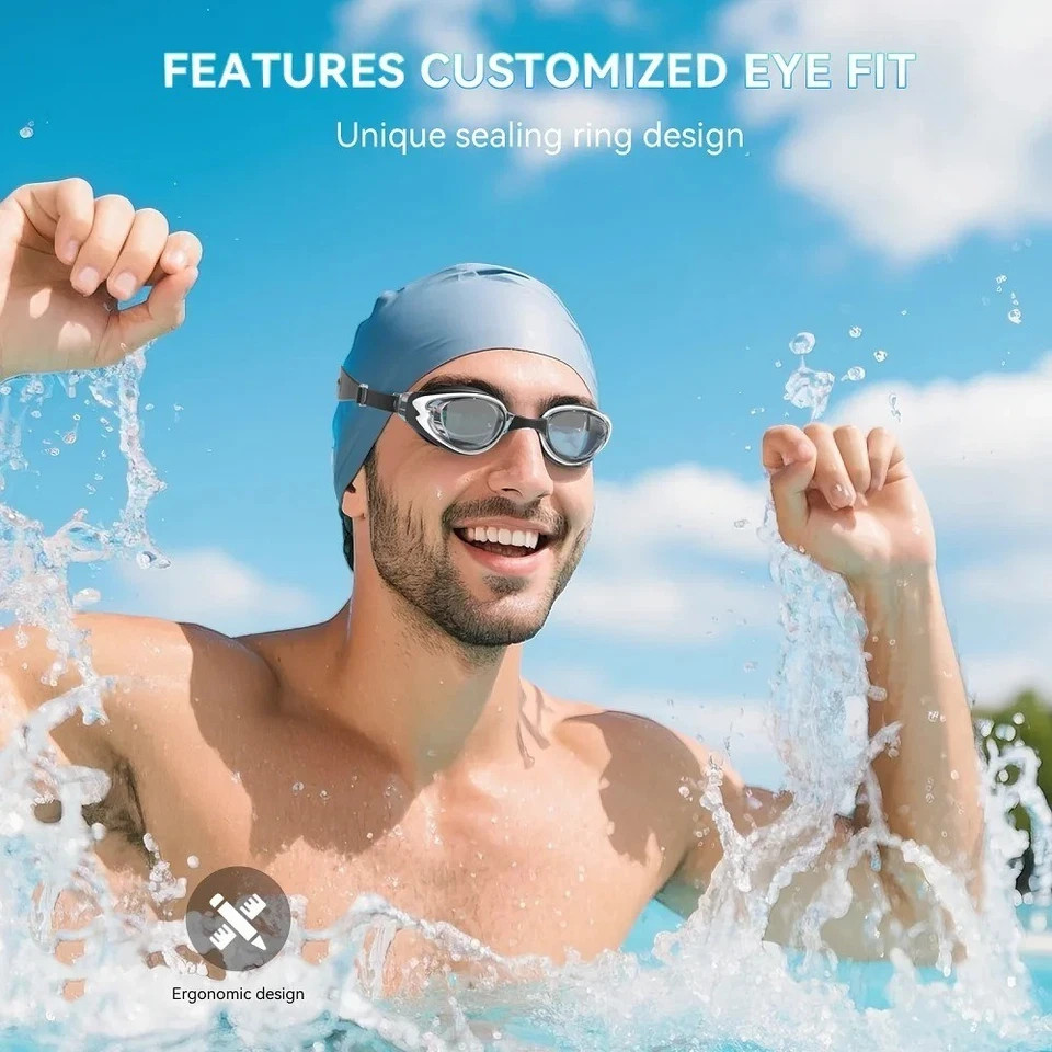 O Nation Clear Comfortable Swimming Goggles with UV- Anti-Fog Swim Glasses