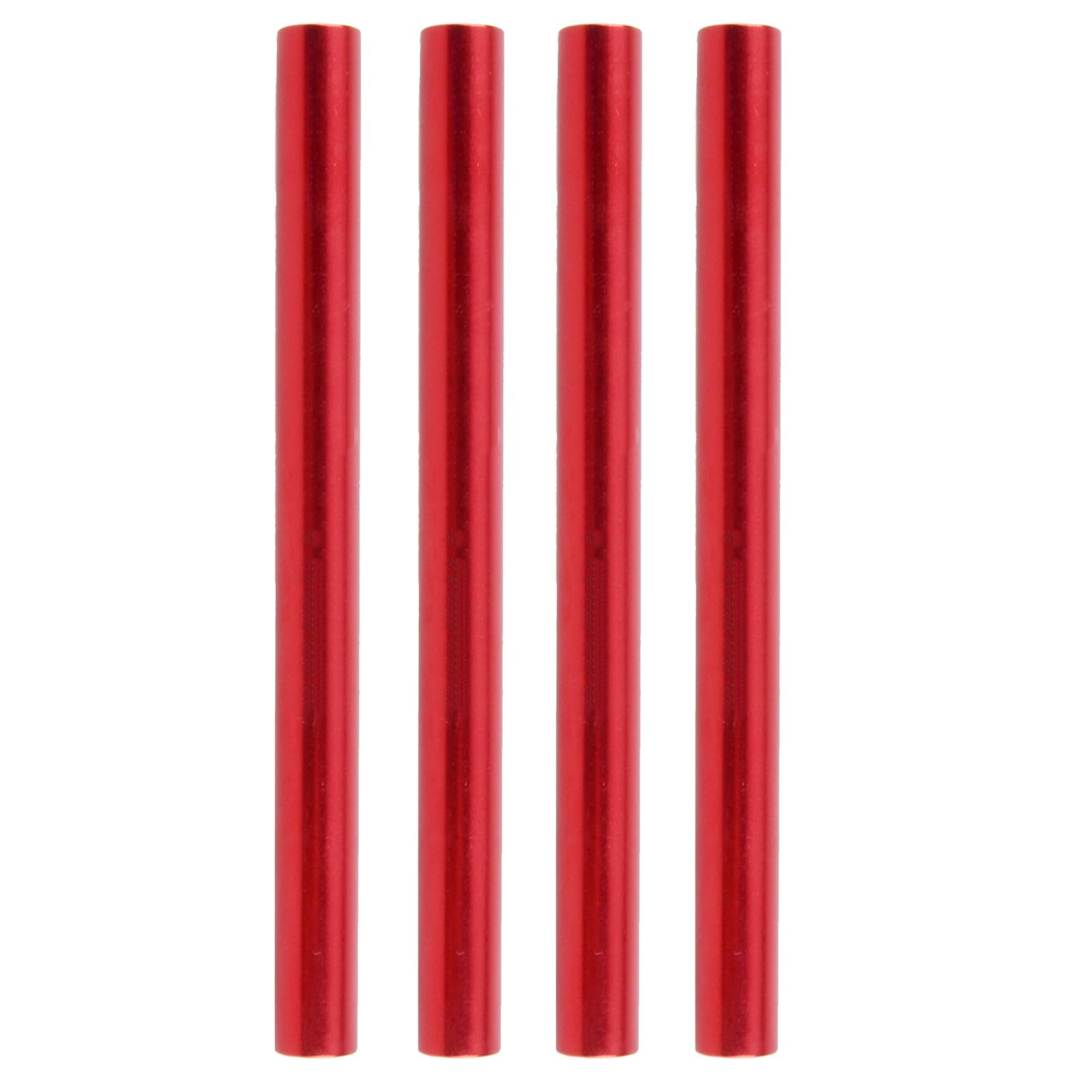 4 Pack Tent Pole Repair Splint Kit 13mm Red Spare Sleeve Outdoor Camping Set