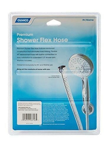 New! Camco 43716 RV/Marine 60″ Flexible Replacement Shower Head Hose (Chrome)