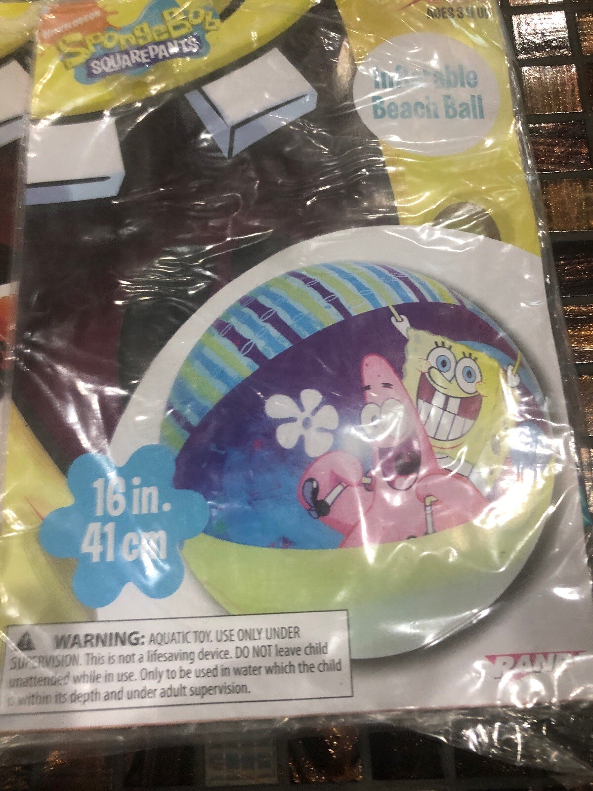 nickelodeon spongebob squarepants Beach Ball Swim Ring Arm Floats 3 Piece Set