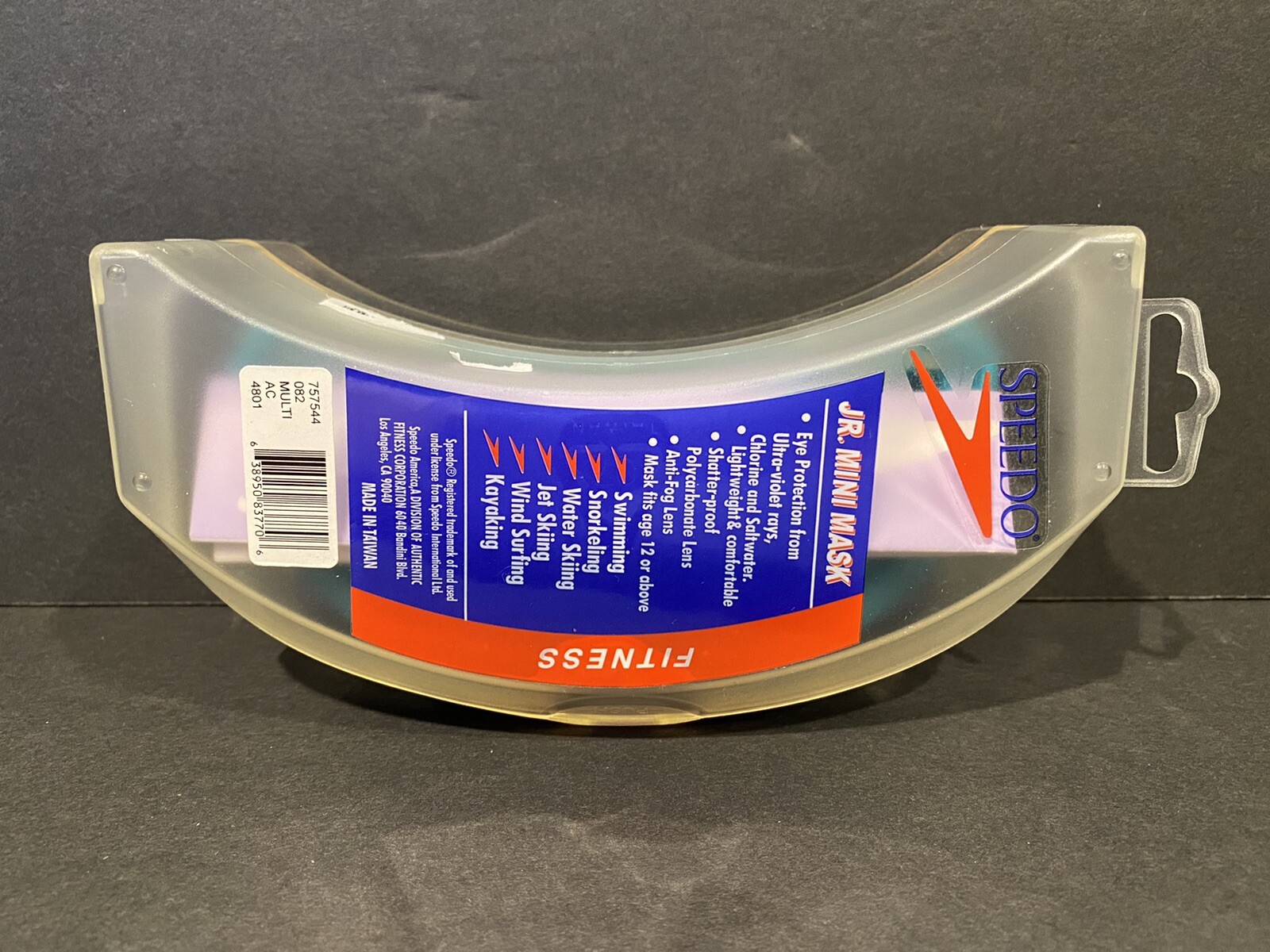 Speedo Jr. Mini Mask Kids Swim Mask Blue Sea 1996 BRAND NEW SEALED IN CASE!