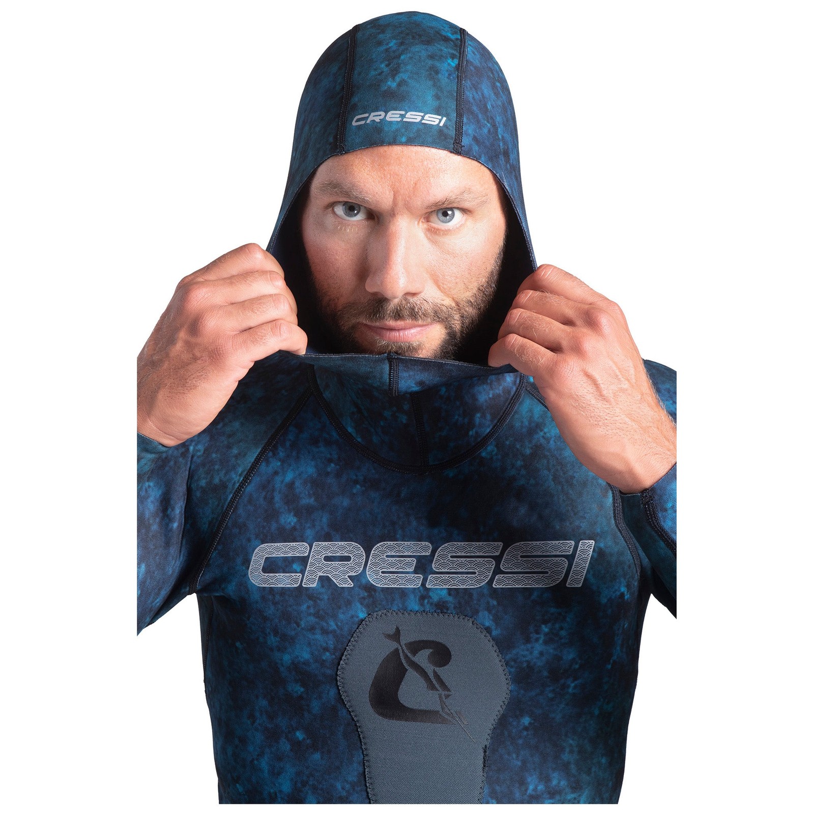 Open Box Cressi 2mm Man Tokugawa Nylon Two-Piece Wetsuit With Hood – 3X-Large