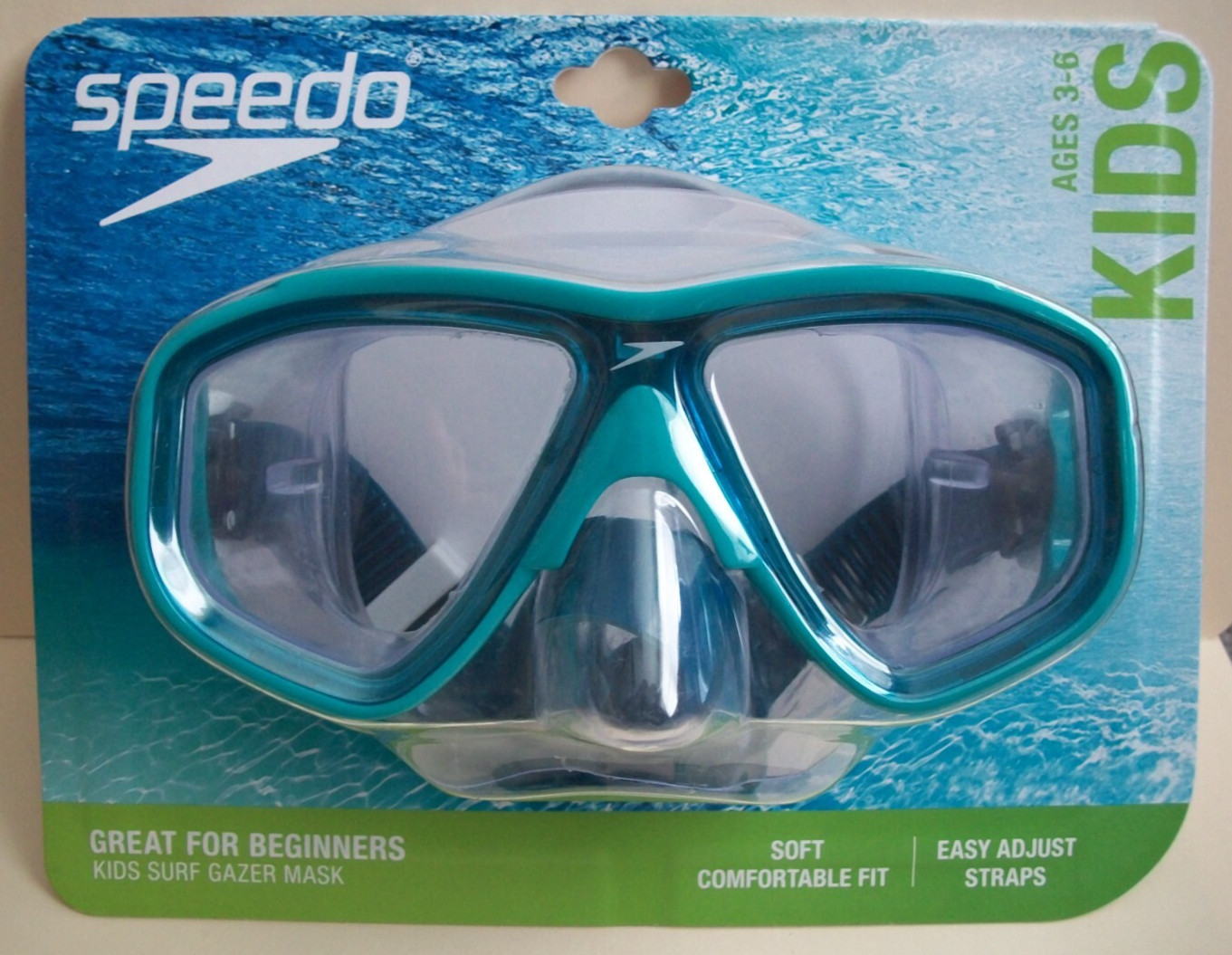 Pack of 4 – SPEEDO Surf Gazer Mask – Swim Goggles – KIDS w/Nose Cover New Sealed