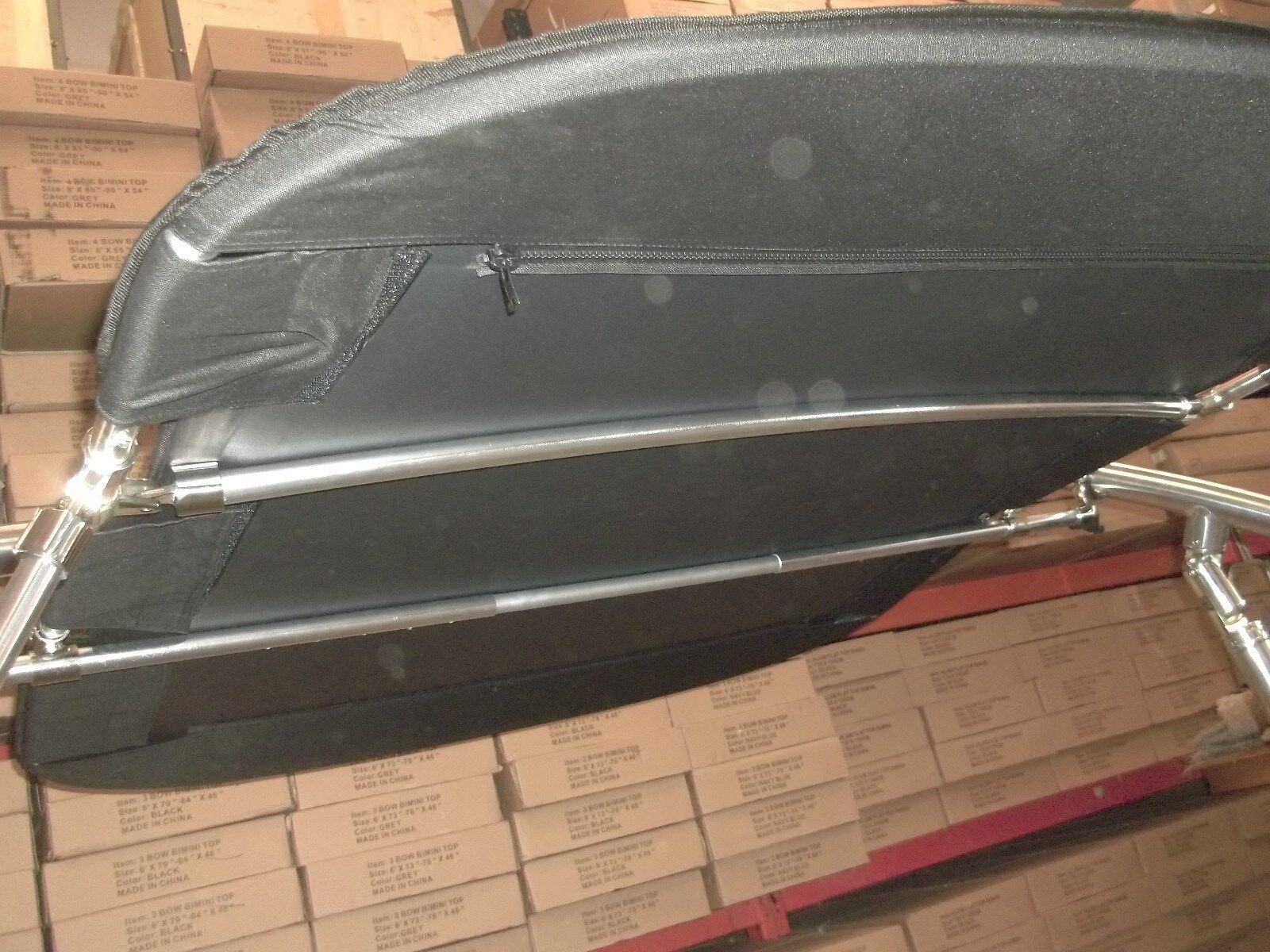 60W x 65L flat top Boat Bimini sun shade bikini canopy top mounts on tower LOOK!
