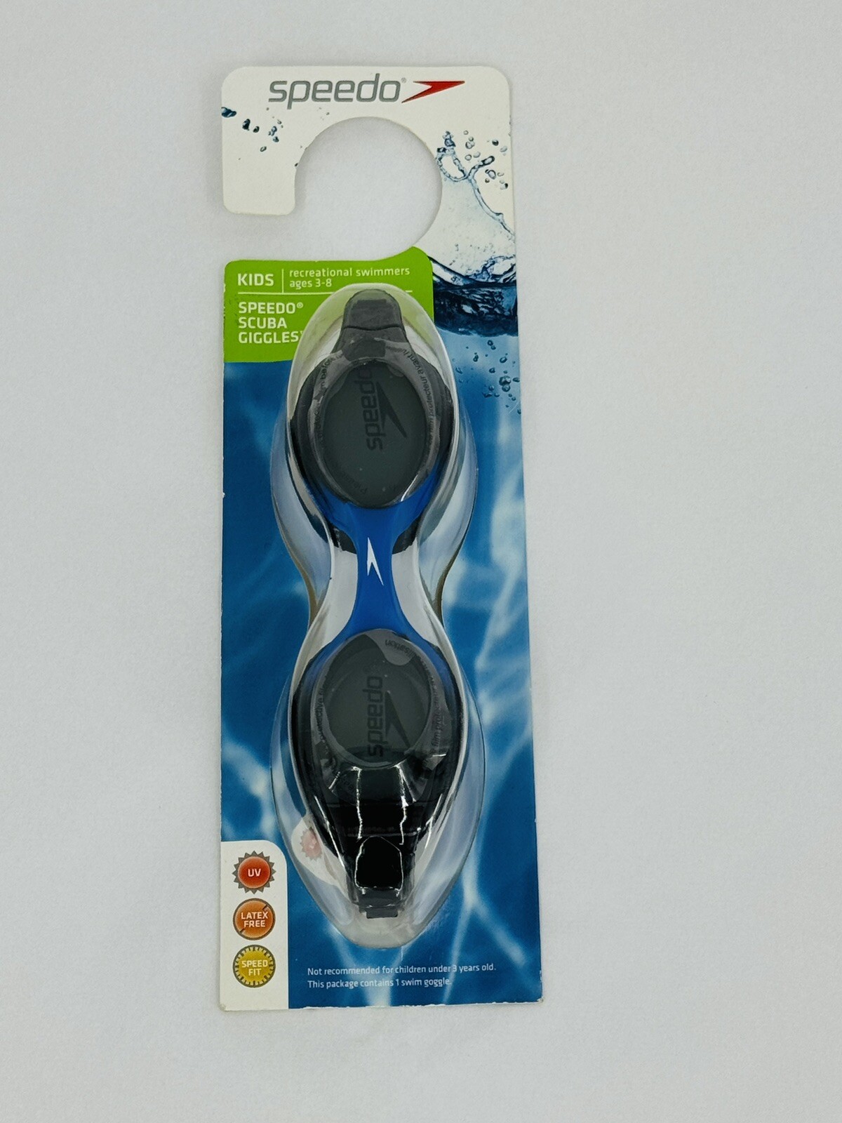 Speedo Kids Ages 3-8 Scuba Blue Goggles New & Sealed
