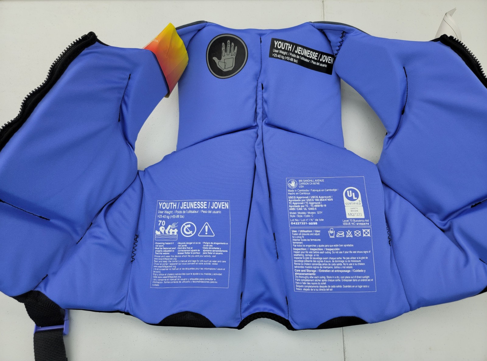 Body Glove PFD Life vest Youth Girl’s 55-88 pounds, Purple Black Gray NEW