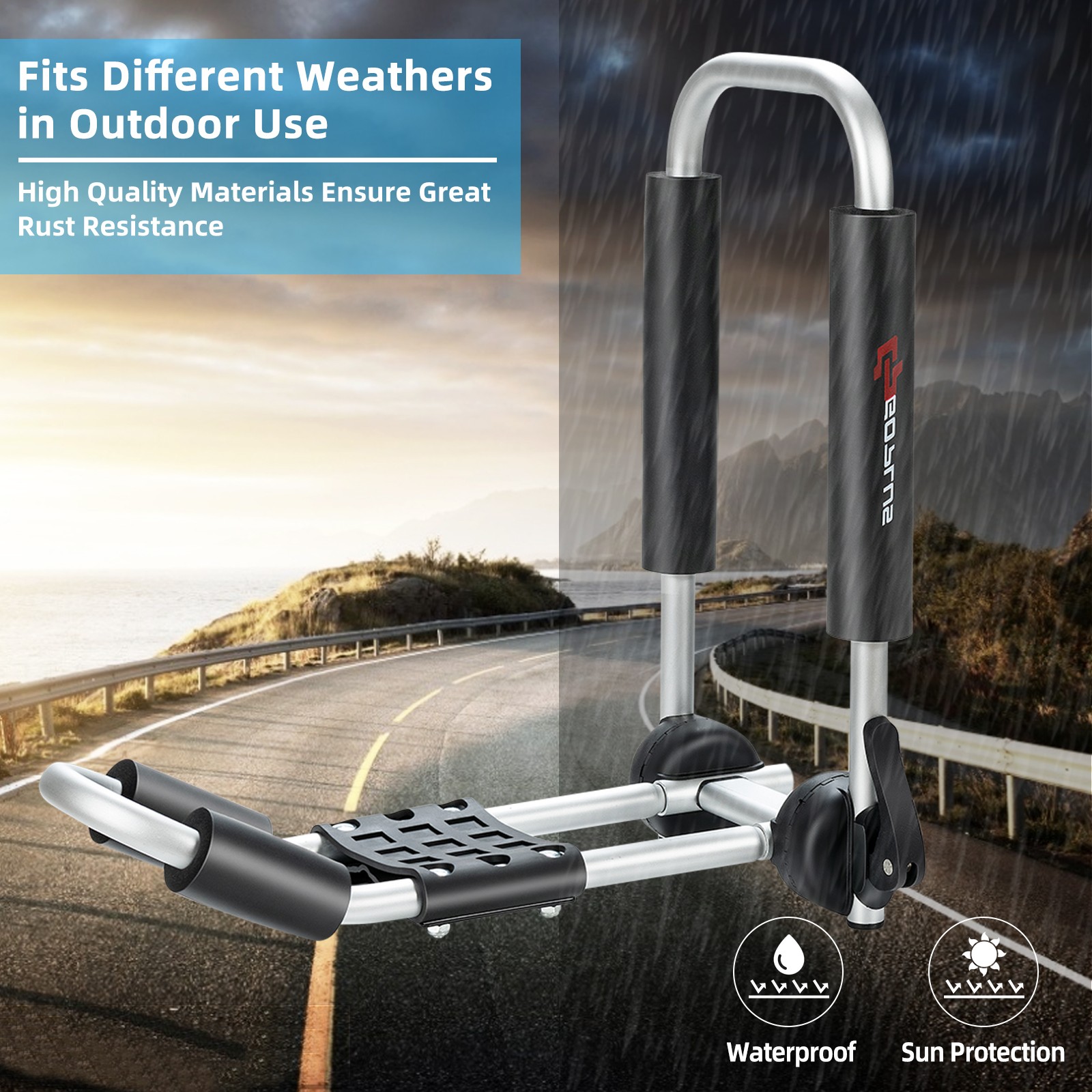 J-Bar Kayak Roof Rack Folding Universal Kayak Rack for Canoe Surfboard