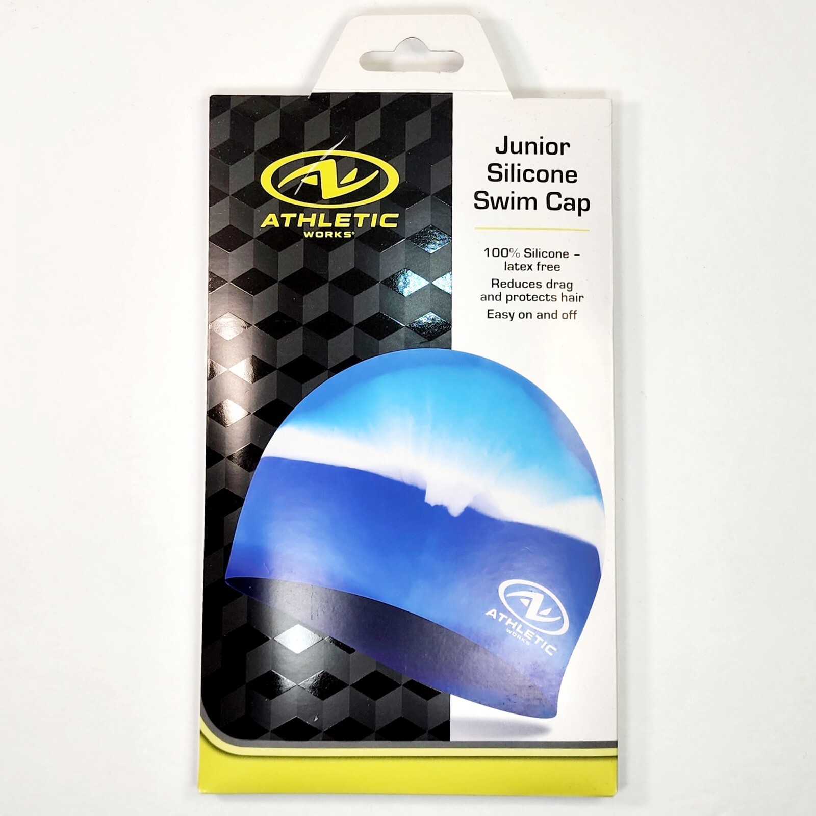 Athletic Works Junior/Youth Swim Cap 100% Silicone Latex Free – Ice Blue