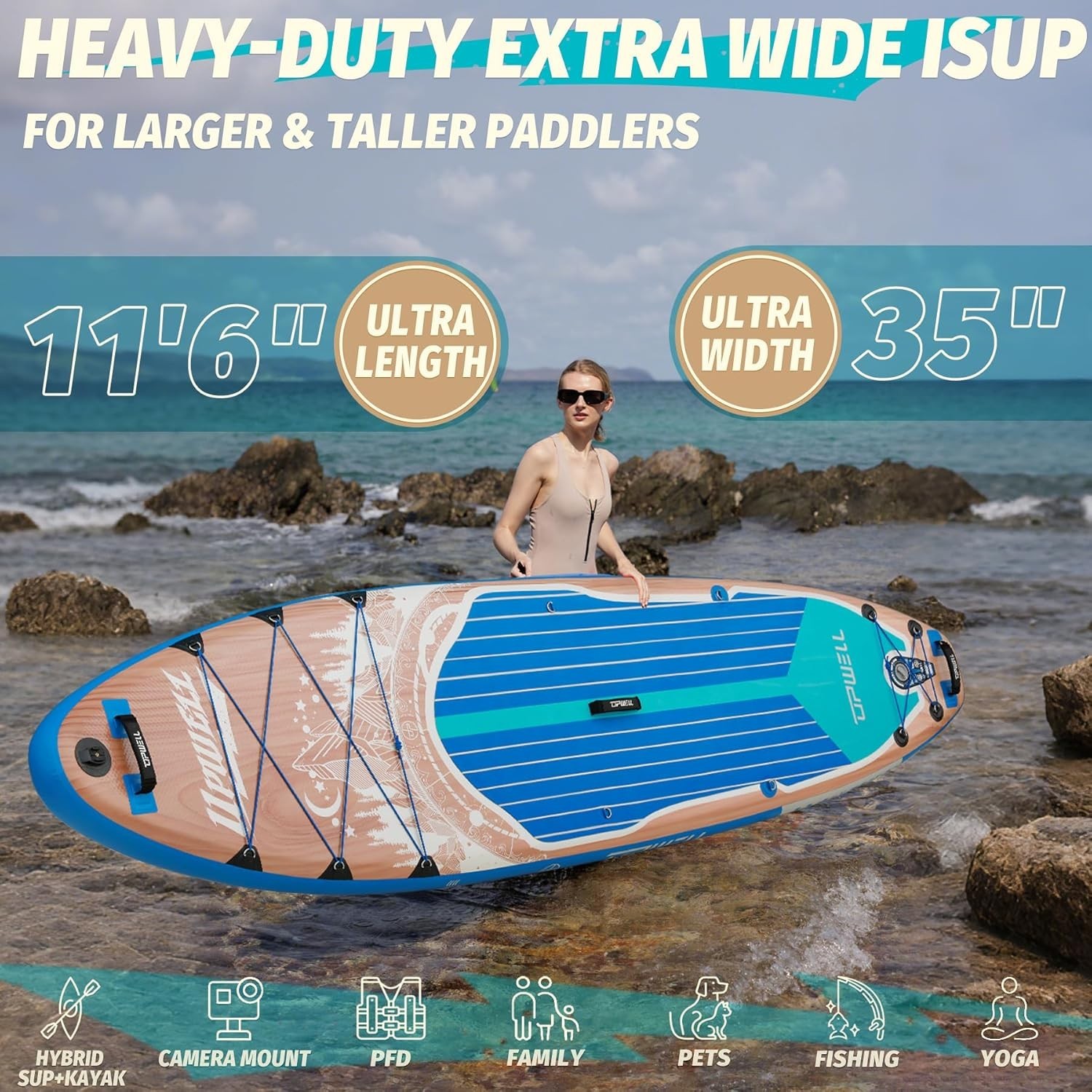 Durable 11’6″ SUP Package for Water Adventures