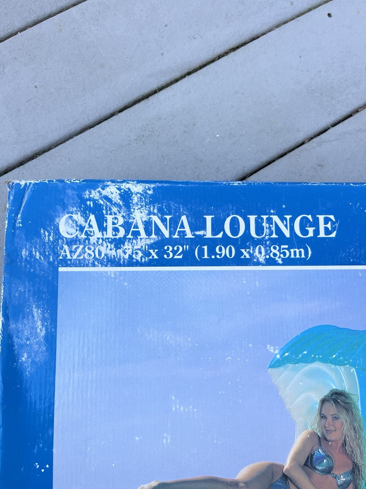 Vintage SEVYLOR Cabana Lounge Inflatable Raft Float Pool 75 x 32 RARE New In Box