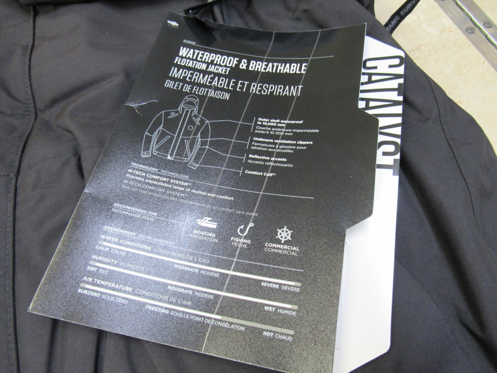 Mustang Survival MJ5246 Catalyst Flotation Jacket Coat XXLARGE (2X) Black NWT
