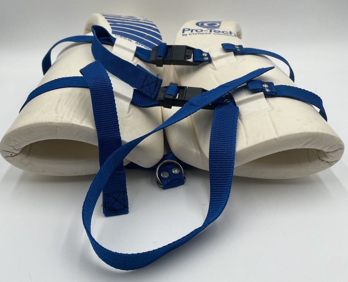 Vintage Pro Tech By Cypress Gardens Size Small 24″-28″ 1979 FOAM PVC Life Vest