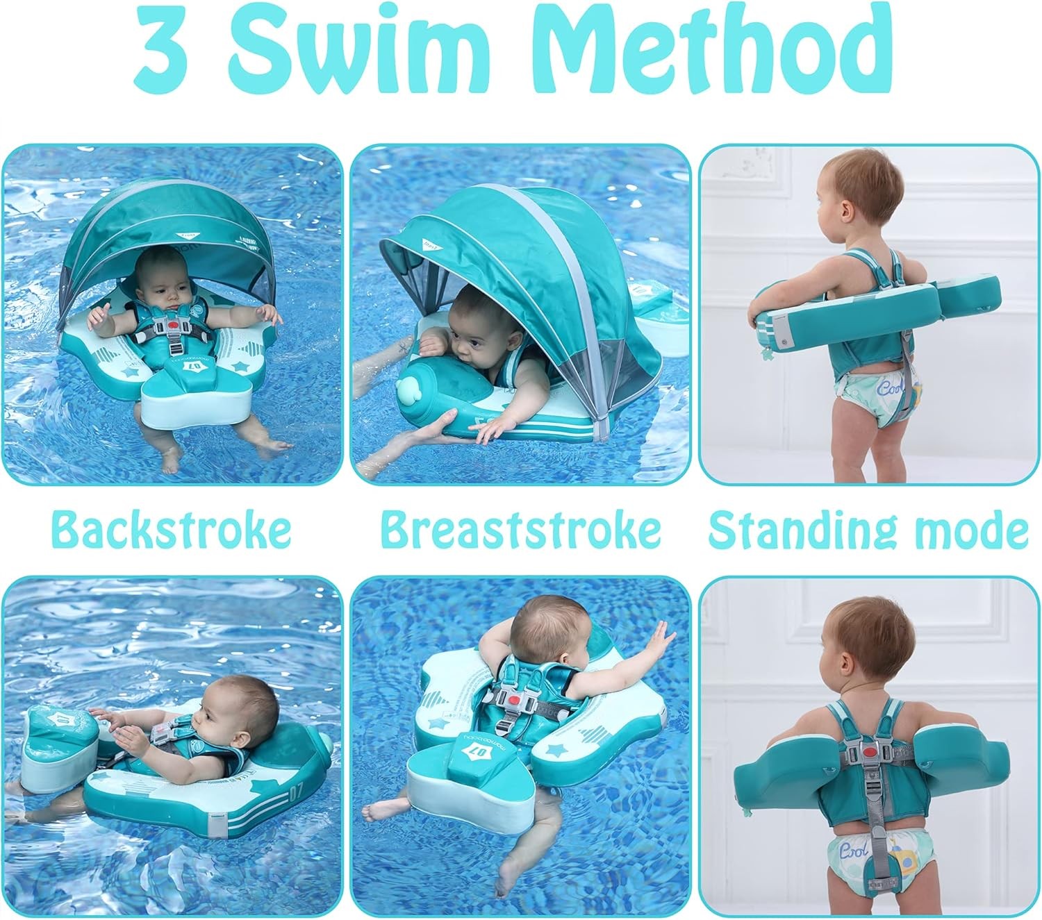 Mambobaby Float Add Tail Baby Swim Large, Global Limited Edition Green