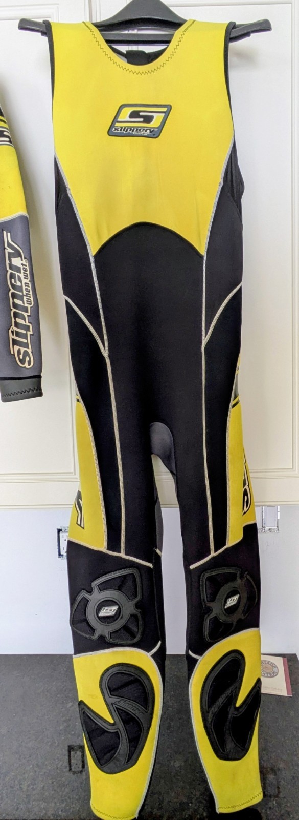 Four Piece Slippery When Wet Formula Wetsuit. Includes Shoes And Gloves.