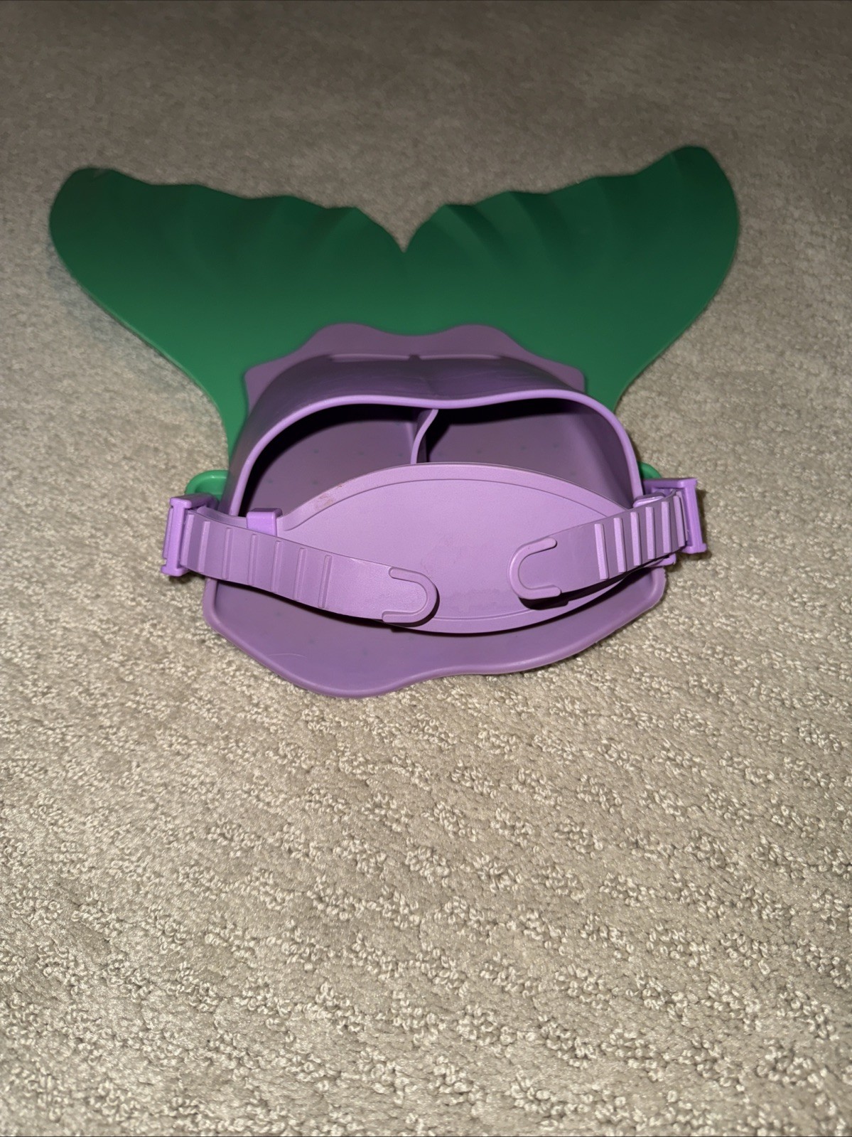 Mermaid Swim Fin – Green & Purple – Plastic & Rubber W/adjusable Strap Pool Toy