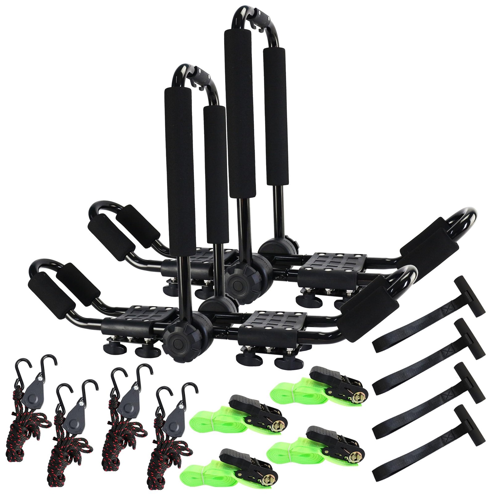 Folding Kayak Roof Rack Adjustable for Kayak/Canoe/Sup,J-Bar Rack on Roof Mounti