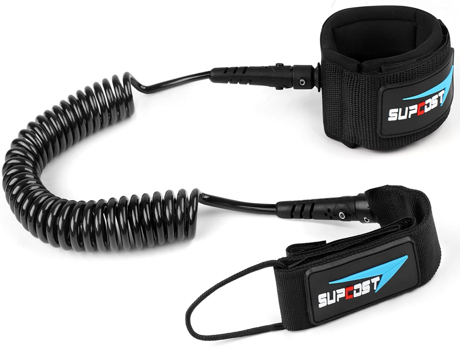 10 Ft Surf Board Leash, 5.5Mm/7.0Mm Thick Urethane Coiled Paddle Board Leash. Co