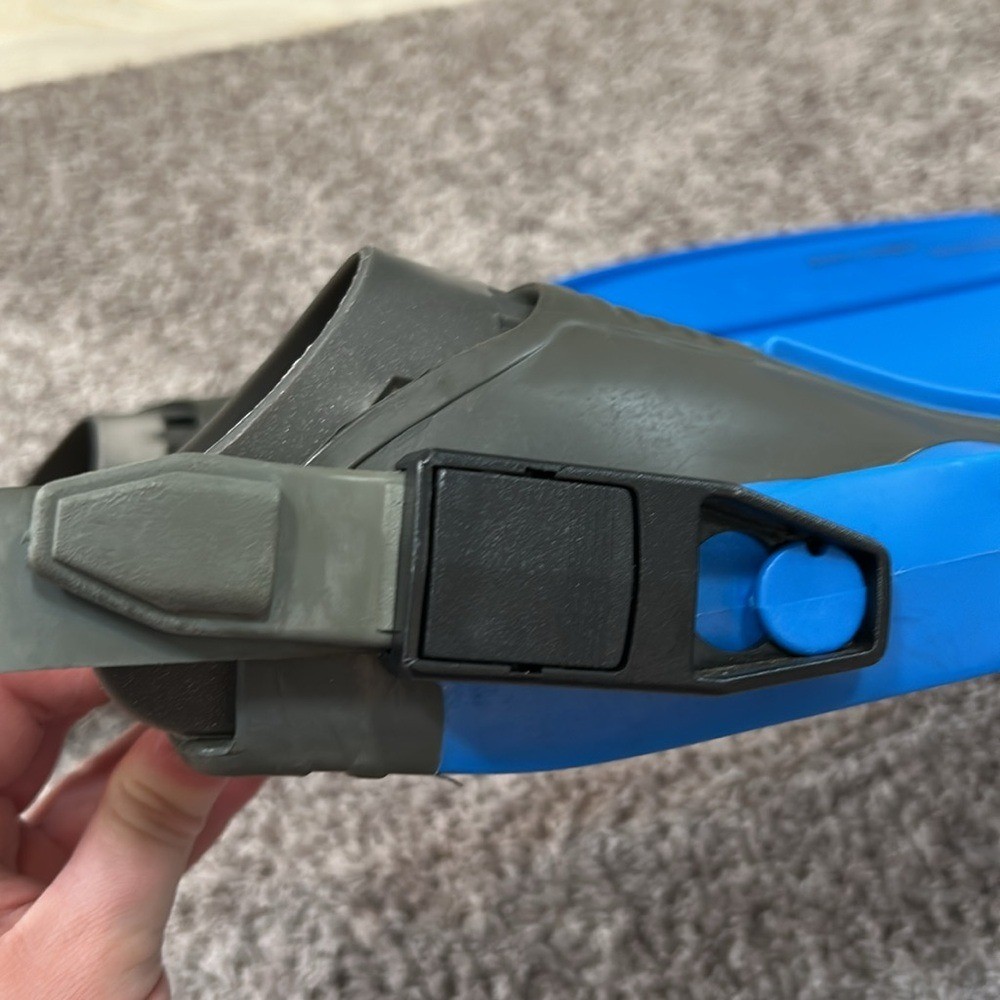 Explorer ocean ways flippers adjustable medium – small blue gray swim