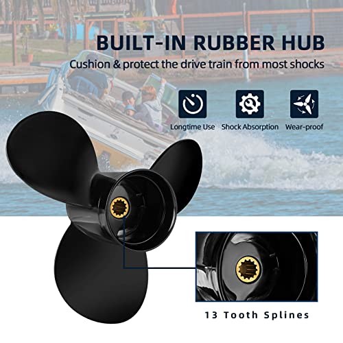 9 1/4 x 10 Aluminum Boat Outboard Propeller for BRP Johnson Evinrude OMC Stern