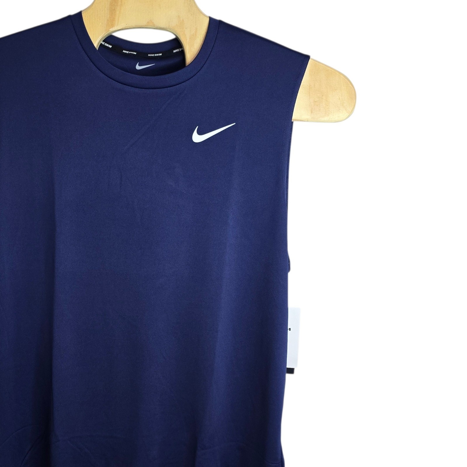Nike Swim Dri-FIT Sleeveless Rash Guard Navy Blue UPF 40+ NESSA585-440 Mens XL