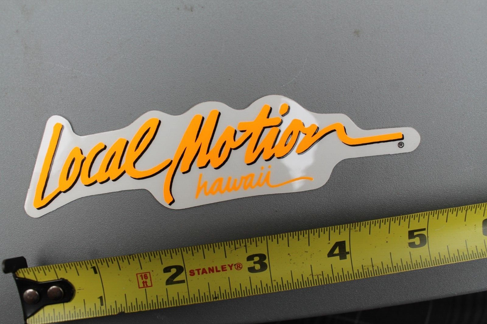 Local Motion Hawaii Clear Neon Orange Aloha OG 80’s LM2 Vintage Surfing STICKER