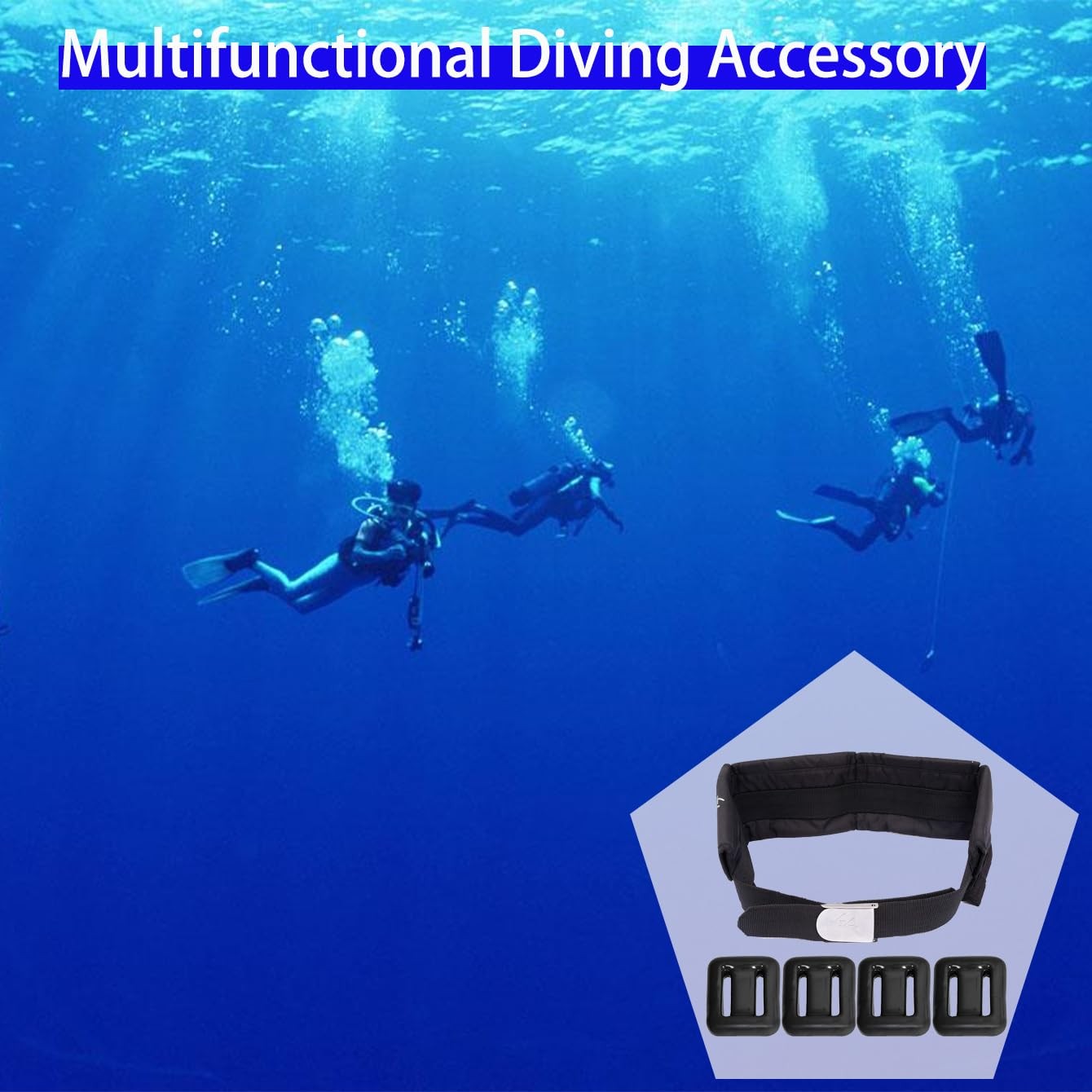 Dekayaker Dive Belt Weights4 Pcs 1.1-4.4 Lbs Dive Weights 4 Pocket Scuba Weight