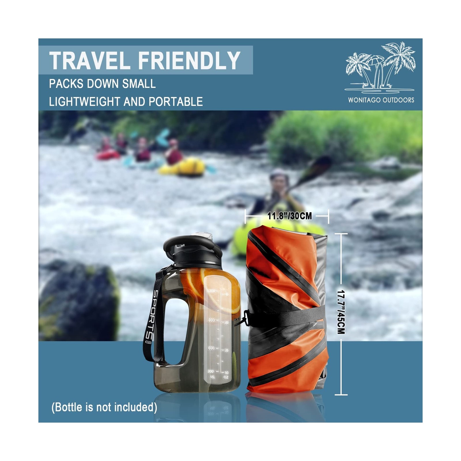 Packraft TPU Inflatable Travel Kayak with Soft Seat Lightweight Packrafts for…