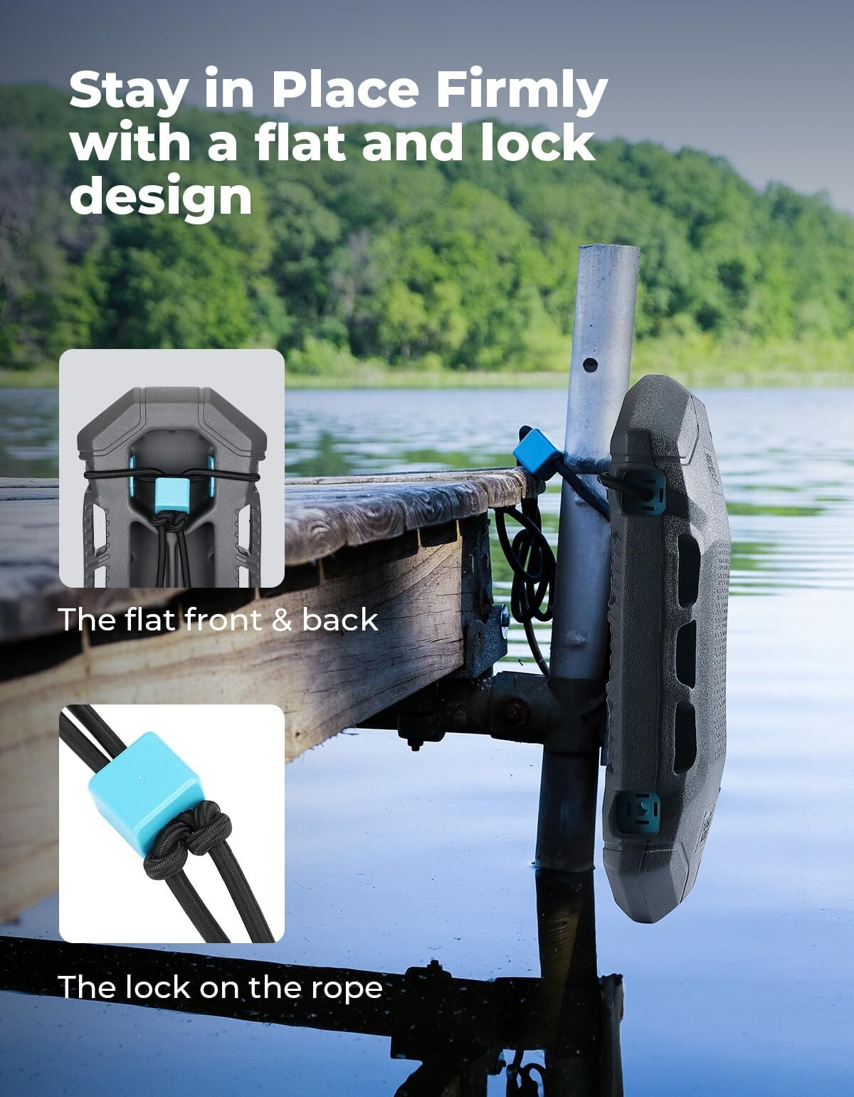 2Pcs Docking Upgraded Boat Fenders Boat Bumpers for Bass Boat Pontoon Boat