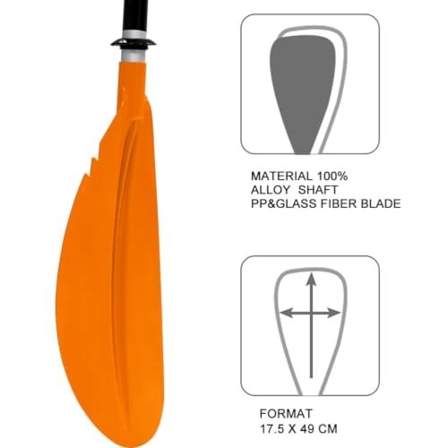 Karltion Adjustable Kayak Paddle Aluminum Alloy Shaft Glass Fiber Blade