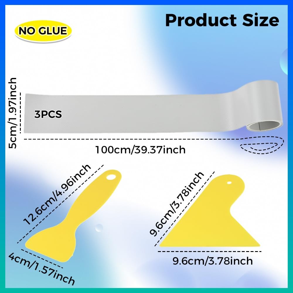 3PCS PVC Repair Patches for Kayaks, Inflatable Rafts, Boats & Canoes, Durable…