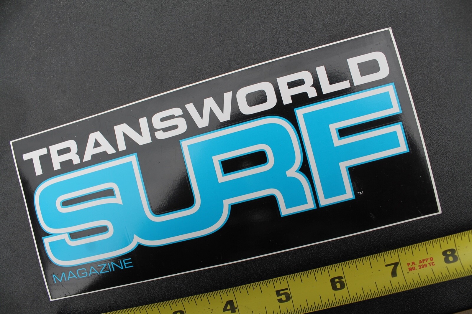 Transworld Surf Magazine Black Blue White Original V40C Vintage Surfing STICKER