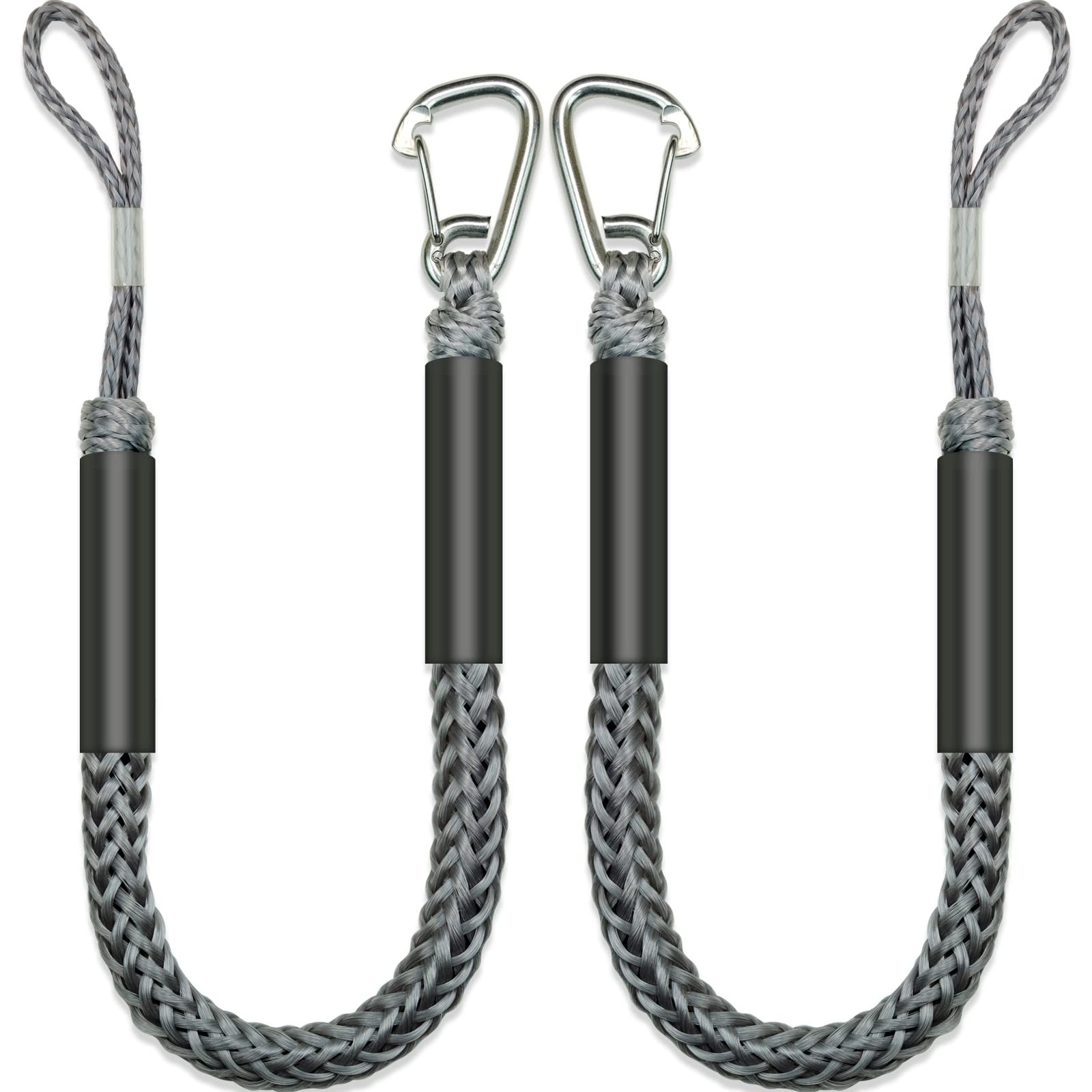 4FT Premium Boat Bungee Dock Lines Jet Ski Accessories with Marine Grade 316 …